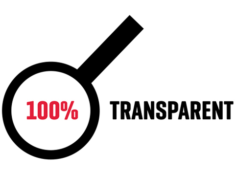 100% transparent